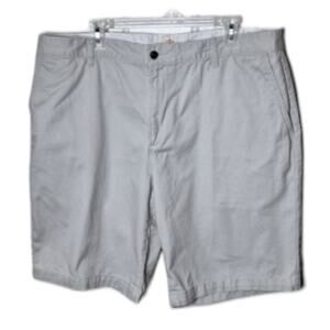 Dockers Men's 38 Beige Khaki Flat Front Preppy Shorts, Inseam 10"